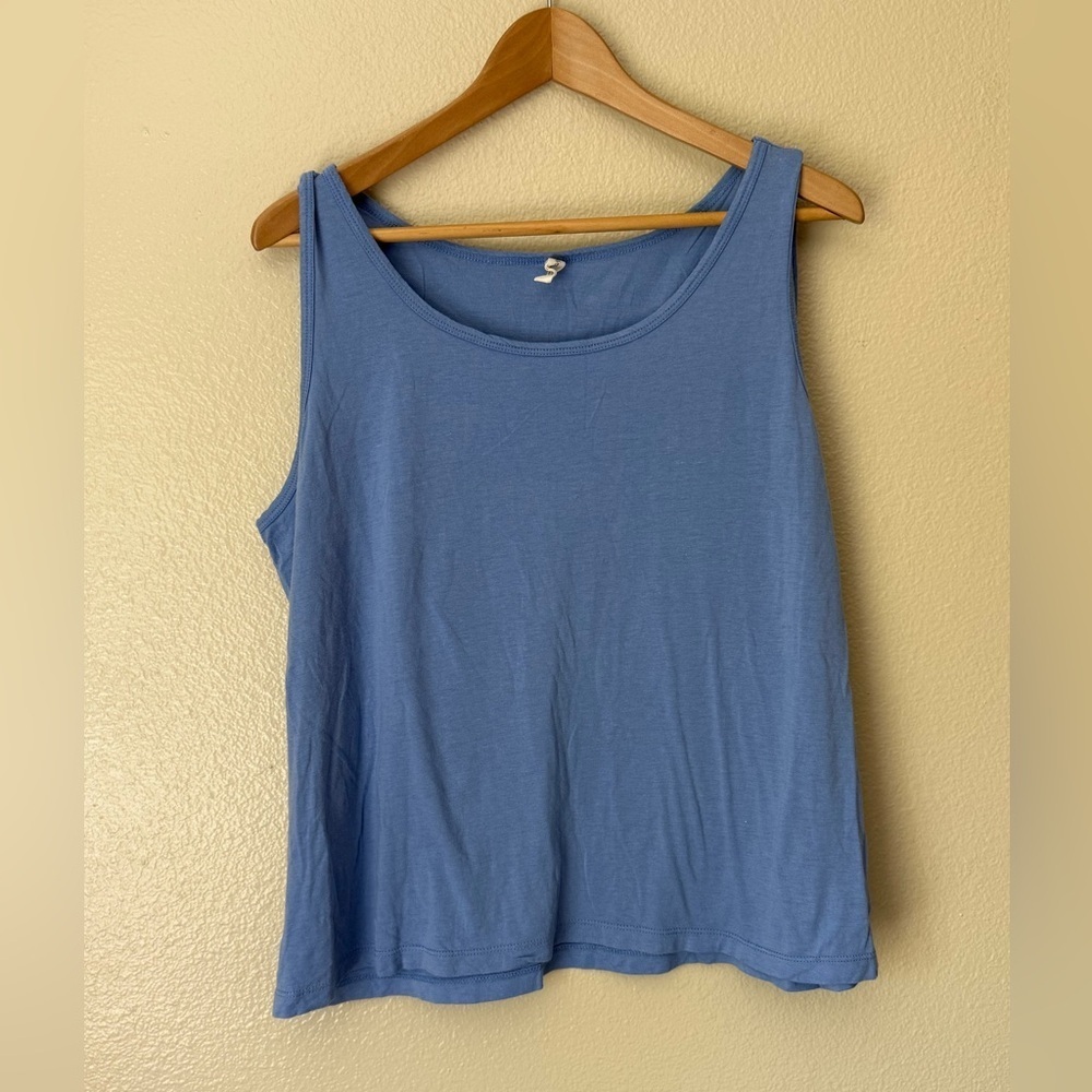 Bamboo Sun Moda Blue Sleeveless Women's Top